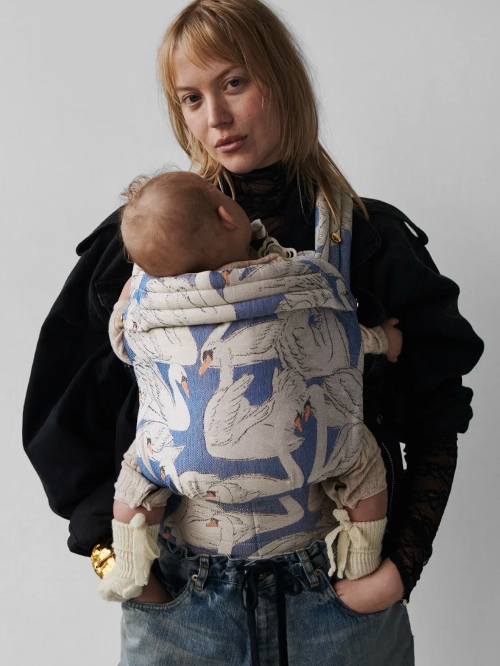 Artipoppe ZEITGEIST IN COTTON swan print  carrier - Picture 9 of 12